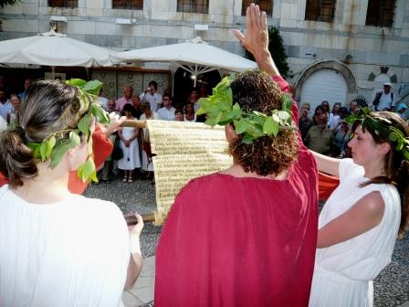Kos Stadt bei der Verlesung des hippokratischen Eides vor allen Teilnehmern
